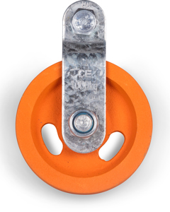 Pulley 3 1/2" 89mm cast iron w/bearing, lubrication nipple